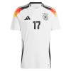 Officiële Voetbalshirt Duitsland Wirtz 17 Thuis EK 2024 - Heren